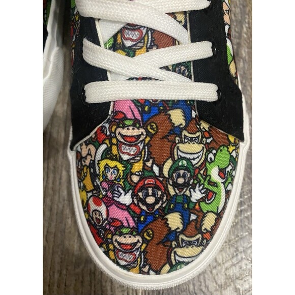 NWT New Nintendo Super Mario Bros Low Top Shoes Youth Size 5 Gamer Luigi Yoshi - Picture 9 of 11